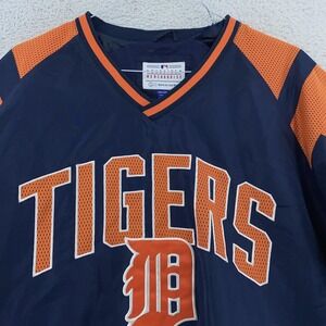 Detroit Tigers Pullover Jacket Mens 2XL Navy Orange MLB Baseball GIII Carl Banks